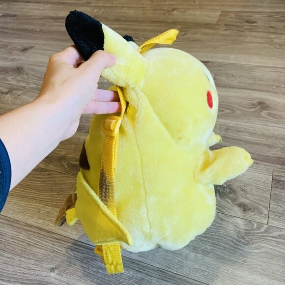 Vintage 1999 Pokemon Pikachu Backpack Fat 12" Plush by Nintendo RARE - Picture 6 of 13